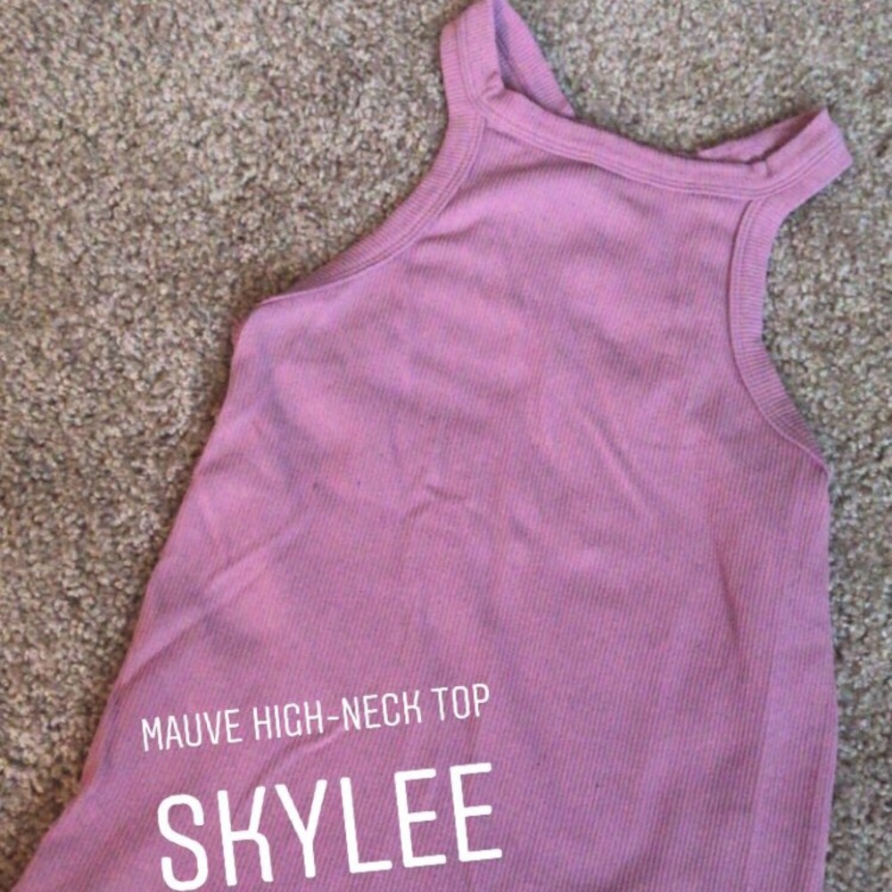 Mauve high neck tank
